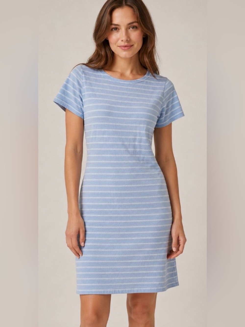 Sail to Sable STS Blue & White Striped Knit Dress